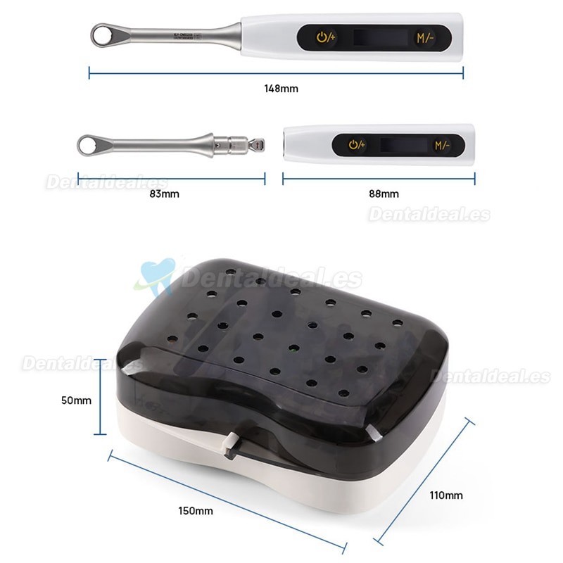 Llave dinamométrica de implante universal dental eléctrica con kit de prótesis de implante de destornillador de 16 Uds.